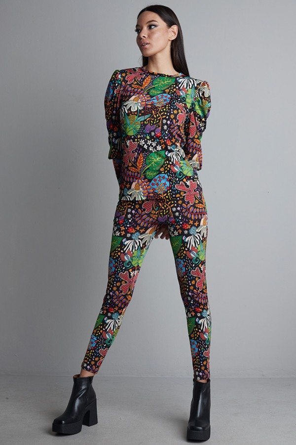 Leggins licra estampado flores