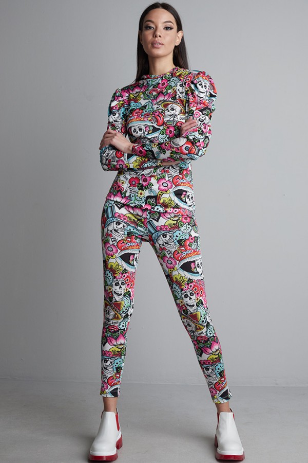 Leggins licra calaveras...