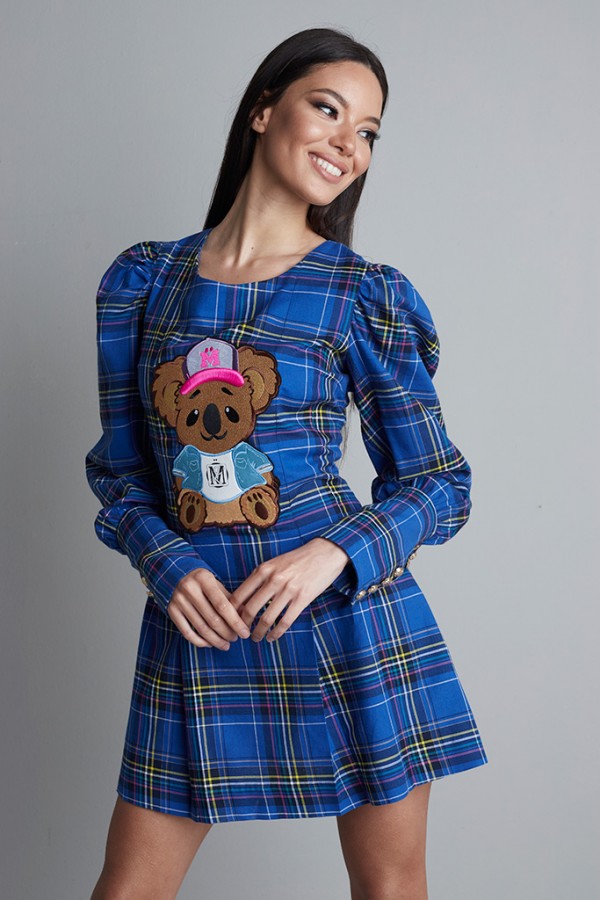 Vestido pichi cuadros azul Vestido pichi cuadros azul