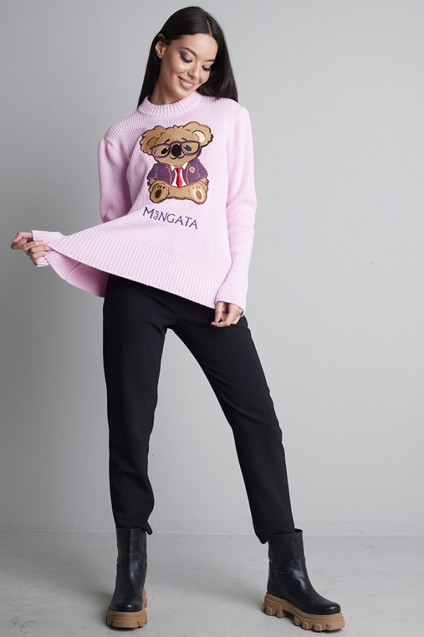 Jersey punto cuello caja KOALA estudiante Rosa Jersey punto cuello caja KOALA estudiante Rosa