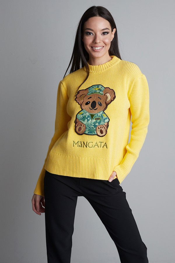 Jersey punto cuello caja KOALA militar amarillo Jersey punto cuello caja KOALA militar amarillo