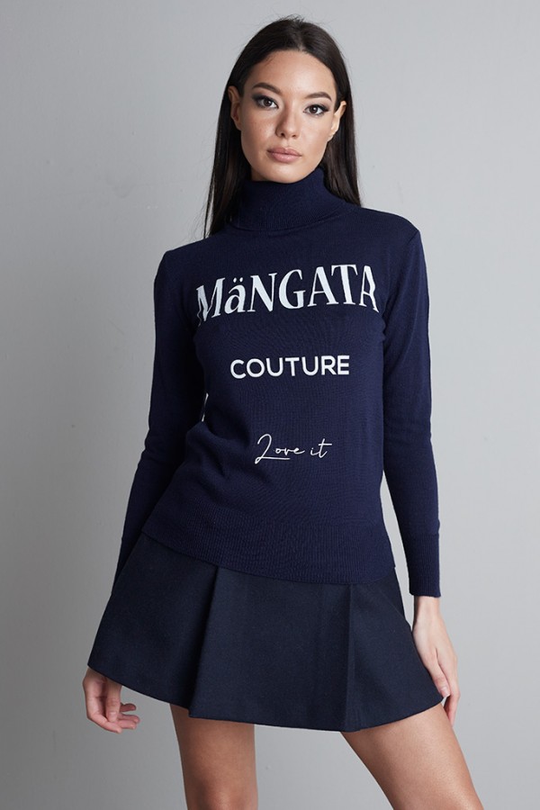 Jersey cuello alto liso...