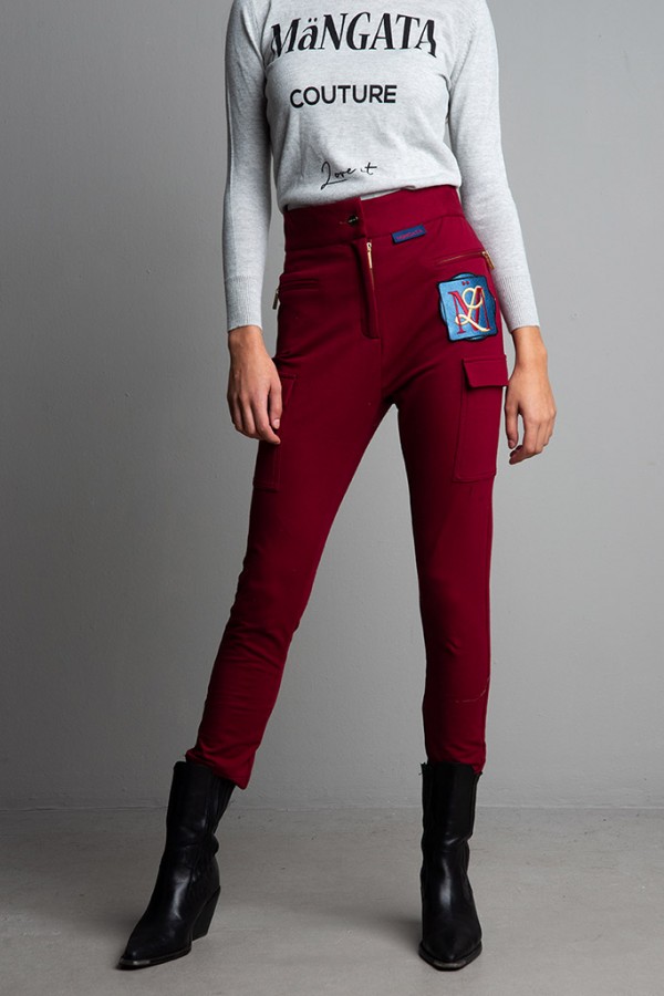 Pantalón felpa Burdeos Pantalón felpa Burdeos