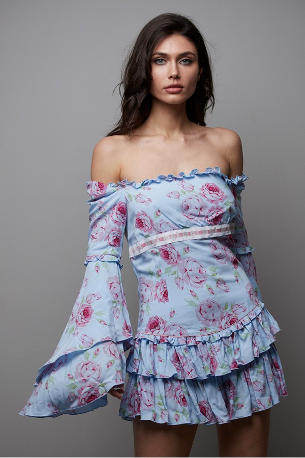 VESTIDO MANGA CAMPANA...