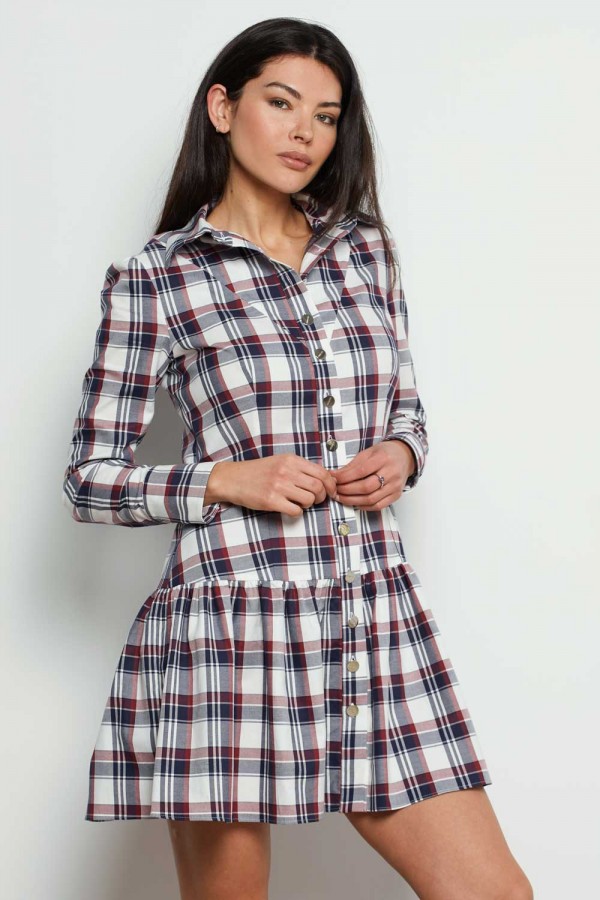 VESTIDO CAMISERO VOLANTES...